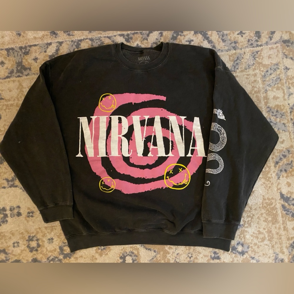 Urban Outfitters - NIRVANA Oversized Crew Sweatshirt - Women’s S/M - Fits L/XL